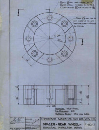 TGR Rail Mokes Rear Wheel Spacer Diagram 1966